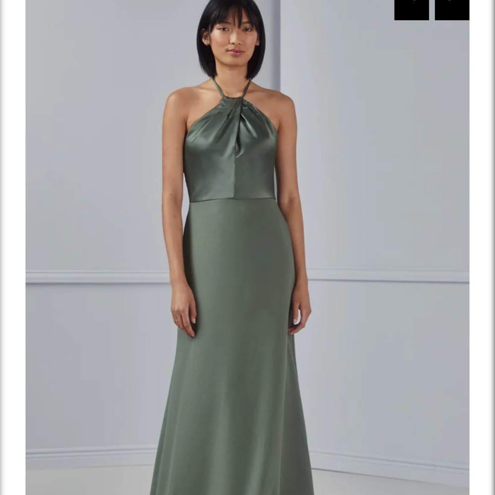 Amsale Tanya dress in Slate